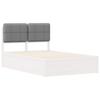 Bed Frame with Upholstered Headboard Light Grey 120 x 190 cm