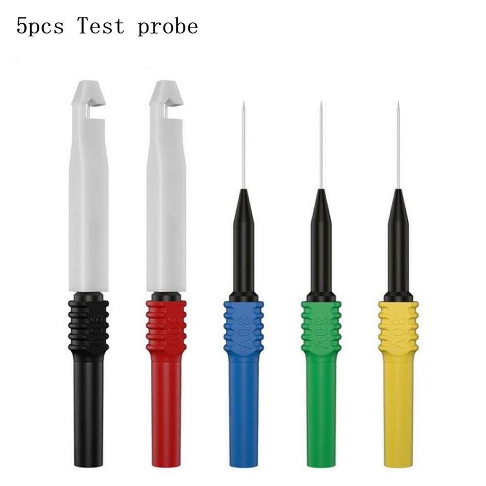 

5PCS Insulated Safety Multimeter Probe 4mm Banana Plug Nondestructive Probe Set