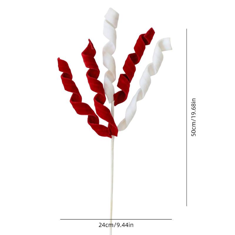 

Christmas Plush Garland With Red Green For Holiday Decor And Gift Wrapping Red White Curl