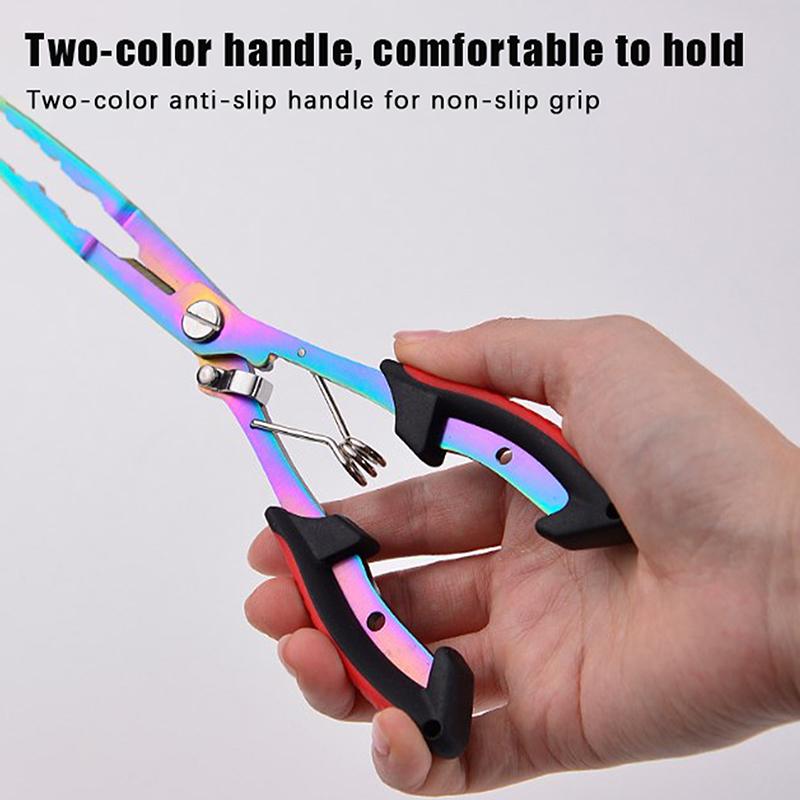 Fish Pliers Ergonomics Anti-Slip High-Strength Multifunctional Cut Fishing Line Fishing Tied Hooks Pliers Angling Equipment