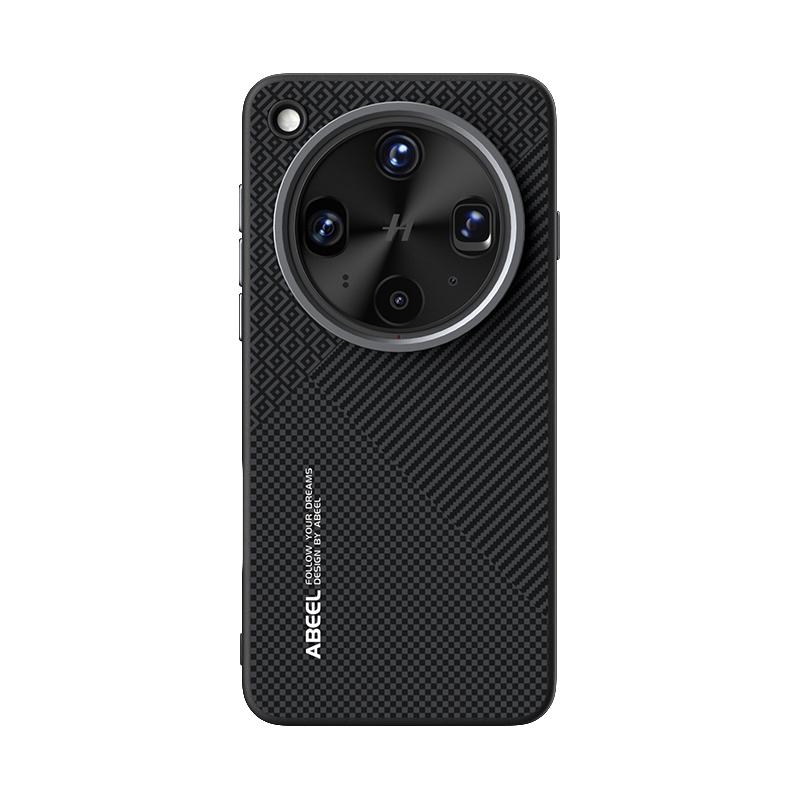 For OPPO Find X8 Ultra Case Magsafe Magnetic Wireless Charging Carbon Graid Pattern Camera Circle Mobile Phone Case