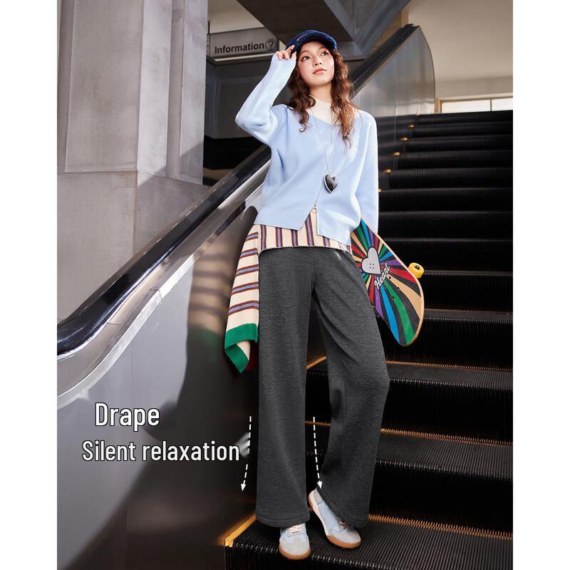 IEF Women's Fleece-Lined Wide-Leg Pants