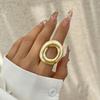 Vintage Gothic Geometric Metal Rings for Women 2026 Trend Boho Flower Irregular Circular Couple Ring Wed Jewelry Accessories New