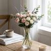 Water Droplet Shape Transparent Glass Vase European Style Flower Vase  Tabletop
