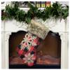 Linen Socks Large Santa Snowman Stockings Candy Gift Bag