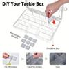 Tackle Box Waterproof Fishing Storage Lure Box Adjustable Blade Monolayer Tool Box For Freshwater Saltwater