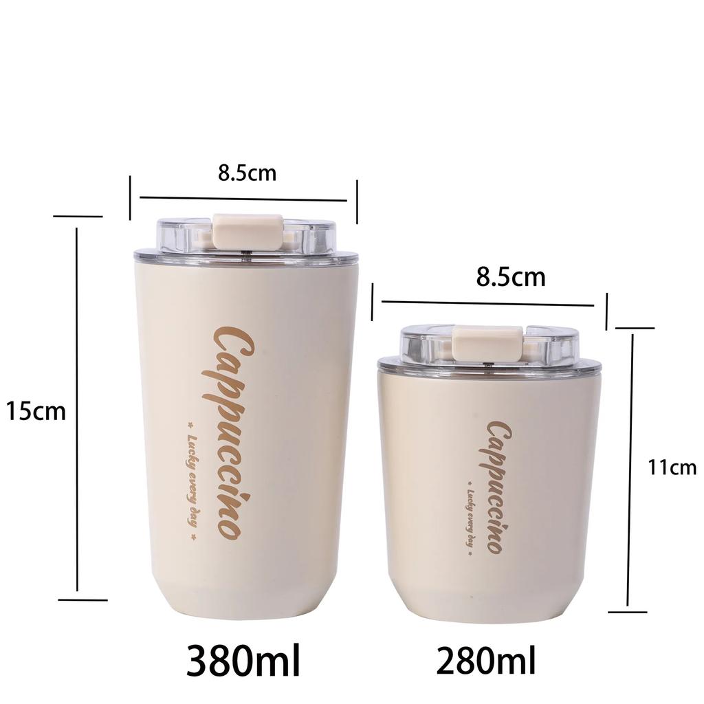 14oz Stainless Steel Insulated Cup Double-Layer Vacuum Direct Drinking Coffee Cup Creative Car Portable Water Cup Water Bottle YLE432