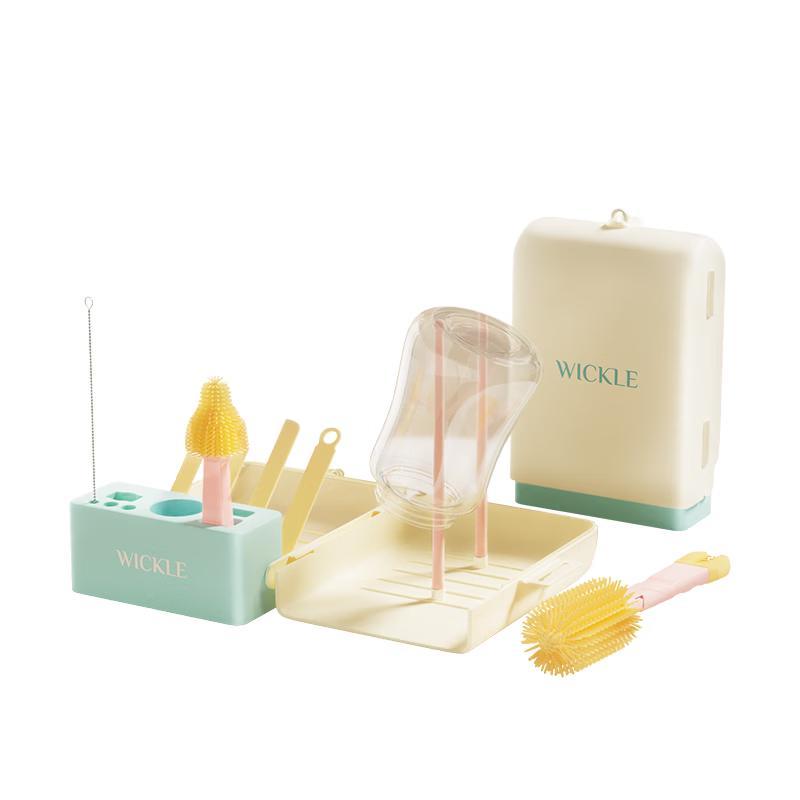WICKLE Portable Baby Bottle Brush 5-Piece Set