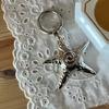 Stylish Metal Keychain Starfish Shape Key Ornament Fashionable Key Pendant Perfect for Enhancing the Look of Bag and Key