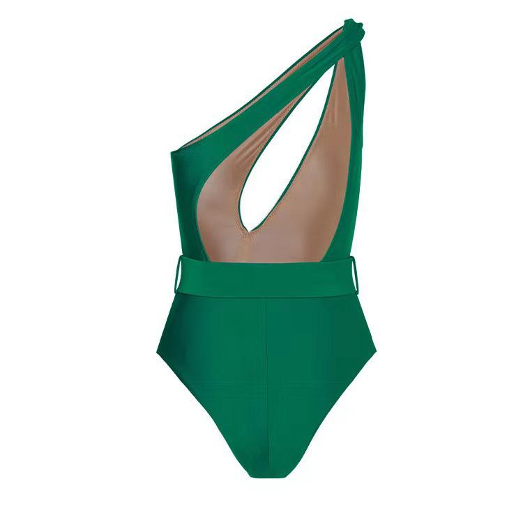 2023 Sexy einfarbiger Badeanzug mit Gazerock - Europäische amerikanische Strandbekleidung