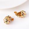 Chubby Water Zircon Colorful Goldplated Drop Stud Earrings For Women Girls Silver Classic Trend Wedding Party Jewelry