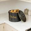 3 Pezzi Contenitori per Patate, Cipolle, Aglio Barattoli Metallici con Coperchio Contenitore per Verdure da Cucina Per la Conservazione degli Alimenti