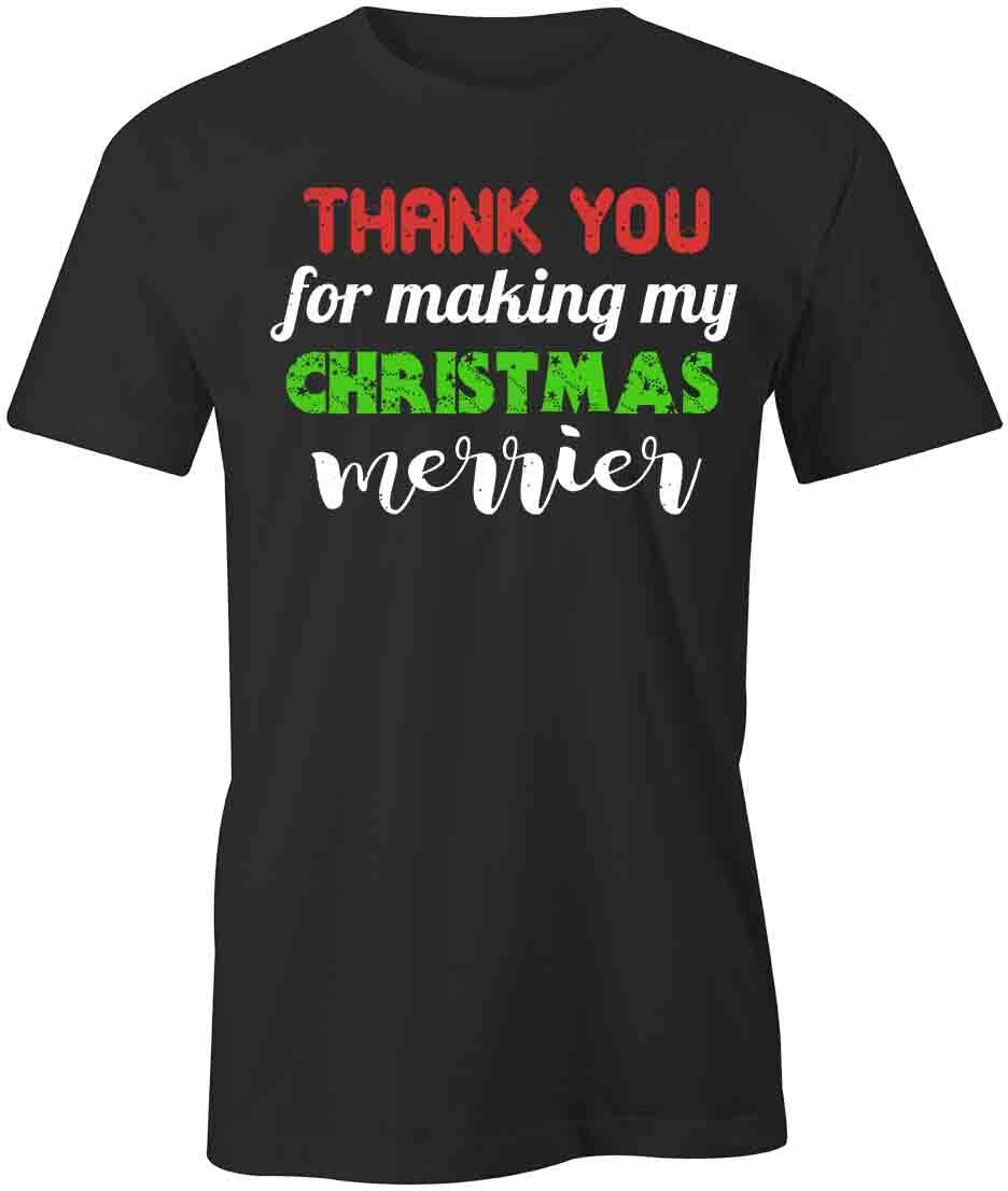 THANK YOU TShirt Tee Short-Sleeved Cotton CLOTHING CHRISTMAS S1BCA195 M