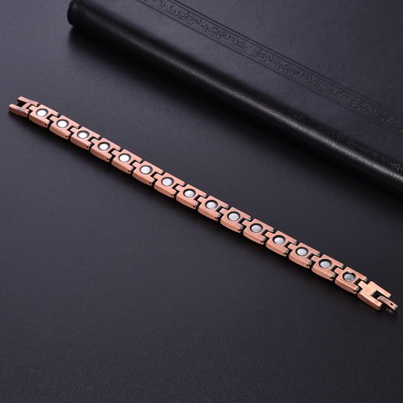 Vintage Turquoise Square Alloy Magnetic Therapy Bracelet Men Women Retro Style Zinc Jewelry Accessory