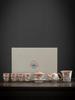 Chinese Cloisonné Silver & Ceramic Tea Set