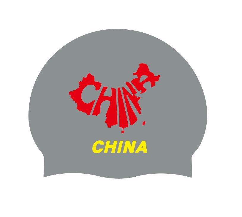 Women's Long Hair Silicone Swim Cap with Racing Pattern for Large Sizes