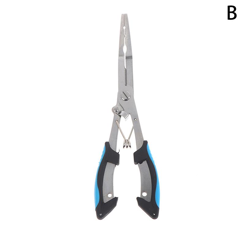 

Long-Nose Multi-Function Fishing Pliers with Cutter & Split Ring Tool Corrosion Resistant Hook Remover & Fish Gripper, Essential Tackle Tool B