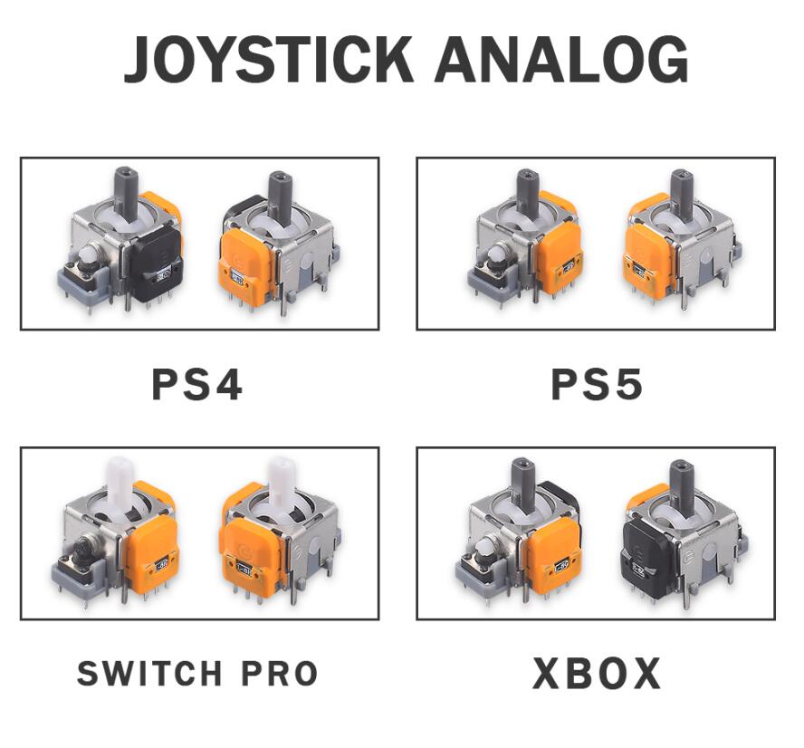 2/10 Pc Hall Effect Joystick Replacement 3D Analog Stick Sensor Module for Playstation Ps4 Ps5 Switch Pro Xbox Controller Repair