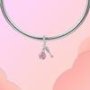 copper Flower Nail Polish Pink Pendant Charm Compatible With Authentic Pandora Charm Bead Charms Bracelets Women Do It Yourself Jewellery Gift