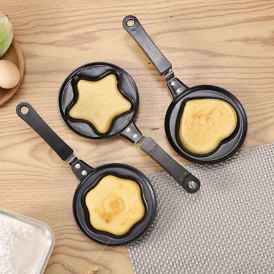Olla para Freír Huevos de Desayuno Molde para Huevos Sartén Volteador Molde para Tortilla Sartén Antiadherente Fabricante de Tortitas Utensilios de Cocina Mini