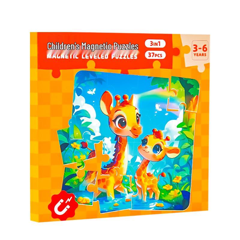 Advanced Magnetic Animal Puzzle for Toddlers (Ages 3-6) - Educational and Enlightening Three-in-One Toy