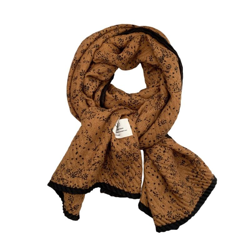 Cotton and linen scarf atmosphere new autumn and winter decorative silk scarf neck protection warm scarf scarf shawl dual-purpose