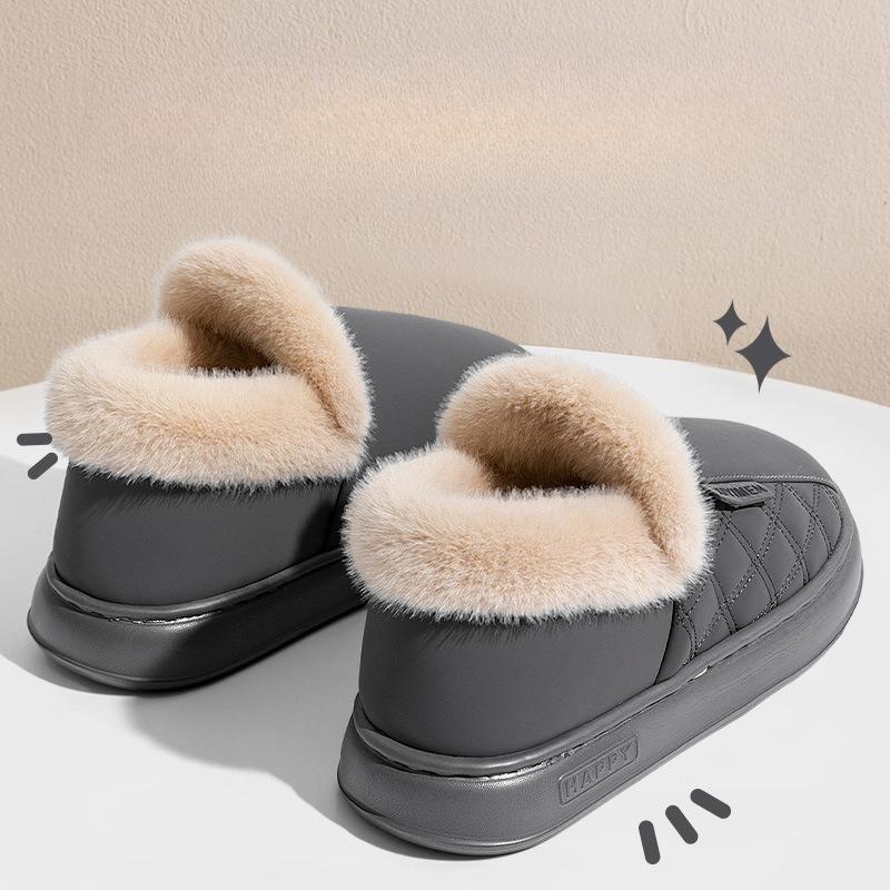 Cotton Slippers Bag and Waterproof Thick-soled Warm Fleece Anti-slip Shoes