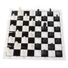 Chess Set International Standard Chess Game Set with Chessboard for Camping Outdoor Travel(Black White )