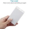 Clear Card Holder Dual Use PS Double ID Badge Holder with Telescopic Buckle Clip