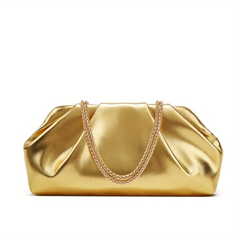 High-End Niche Gold Bag for Women, New Trendy Versatile Chain Crossbody Bag, Fashionable Shoulder Underarm Bag