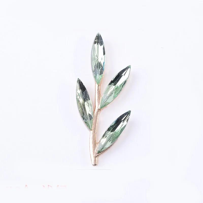 Engood 100Pcs Rhinestones Branch Leaves Button DIY Hair Accessories Wedding Bridal Decoration Sewing Trim & Embellishments Craft