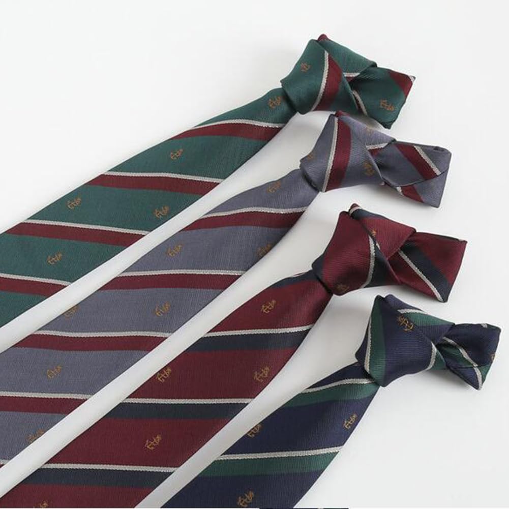 [FASELE] Necktie, Unisex, Men's, Women's, Girls', Boys', Stripe, Anchor Pattern, Student, High School Student, Campus Fashion, Stylish, Gift,