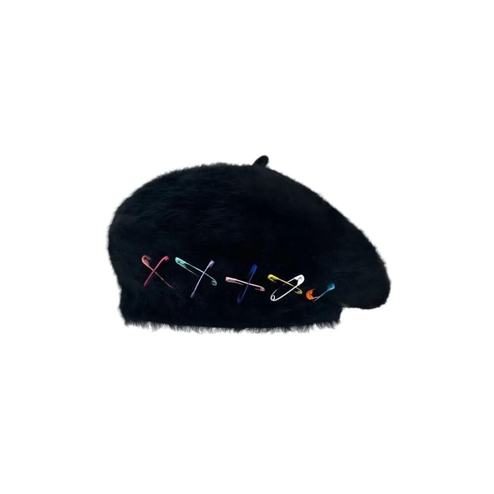 Hat Women's Autumn and Winter Plush Hat Cute Beret Women's Pin Dopamine Knitted Painter Hat