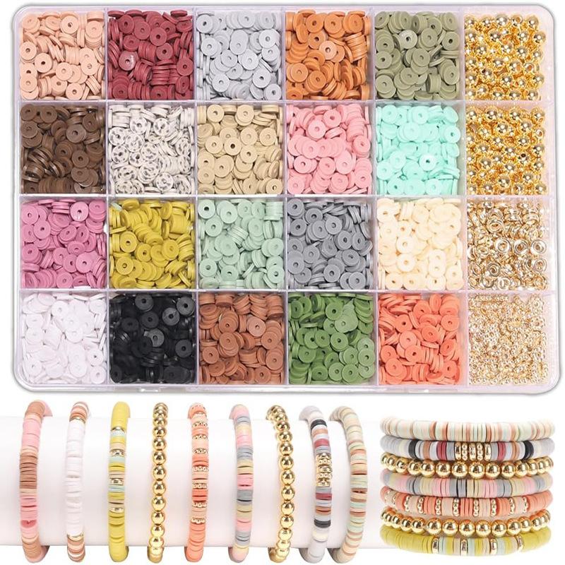 Diy Educational Handmade Toys 6Mm Soft Pottery Sliced Clay Beads Jewelry Making Handmade Bracelets Necklaces Jewelry Sets