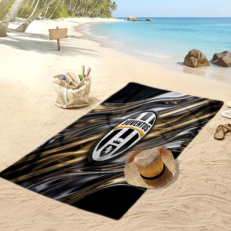Juventus FC Printed Beach Towel Quick Dry Soft TowelPortable Large Rectangular Beach Blanket for Travel Swimming Pool