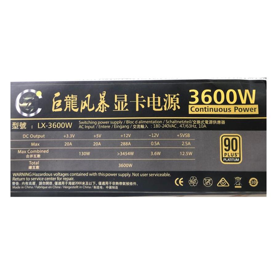 3600W ATX PSU Power Supply Bitcoin Miners psu PC Power Supply 12 Card Mining Rig 90% High Efficiency 180-240V pico psu For BTC ETC Power Mining