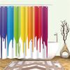 Nordic Style Geometric Stripe Wave Shower Curtains Frabic Waterproof Polyester Bathroom Curtain With Hooks