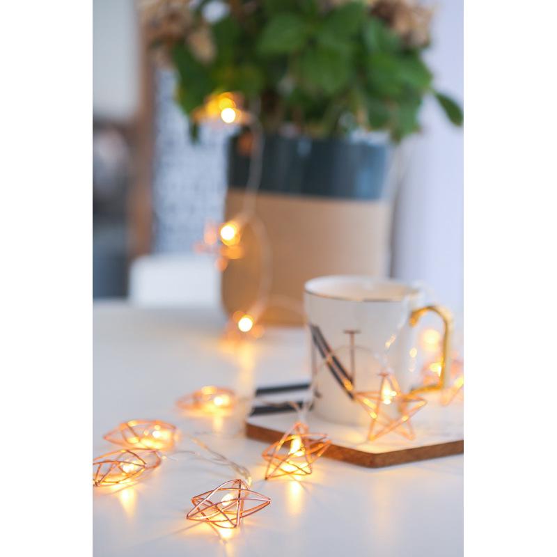 

Светодиодный светильник цвета розового золота в форме пятиконечной звезды для декора комнаты на балконе