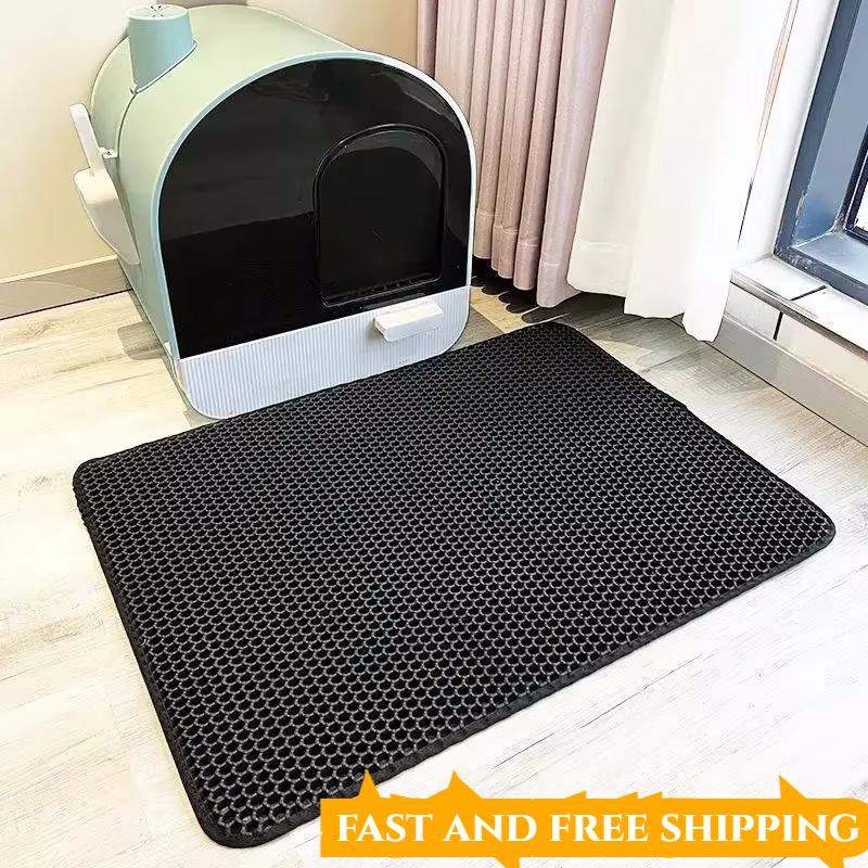 Cat Litter Mat Pet Toilet Non Slip Pet Litter Box Filter Mat Double Layer Wear Resistant Waterproof Cat Litter Mat Pet Supplies