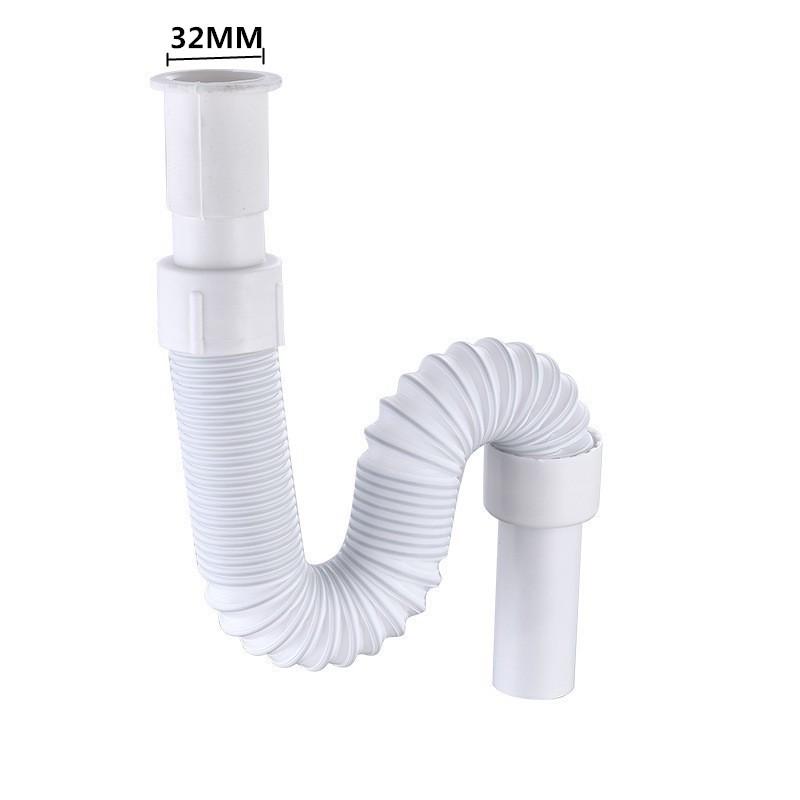 Telescopic Plastic Drain Hose with Steel Wire Rubber Head for Washbasin and Mop Pool – Anti-Mold Design