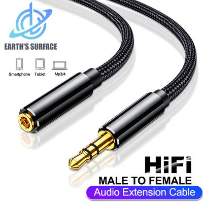 3,5 mm garso ilginamasis kabelis nuo kištuko iki lizdo 3,5 mm lizdas Aux kabelis ausinėms, garsiakalbiui, automobiliui, PC, MP3/MP4 grotuvui, AUX ilginamieji kabeliai