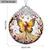 1pc Elf Butterfly Acrylic Ornament, Stained Effect Decor for Home/Car/Bar/Bedroom, White Elephant & Seasonal Gift