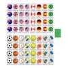 Mahjong Tile Set with Ball Flag Pattern