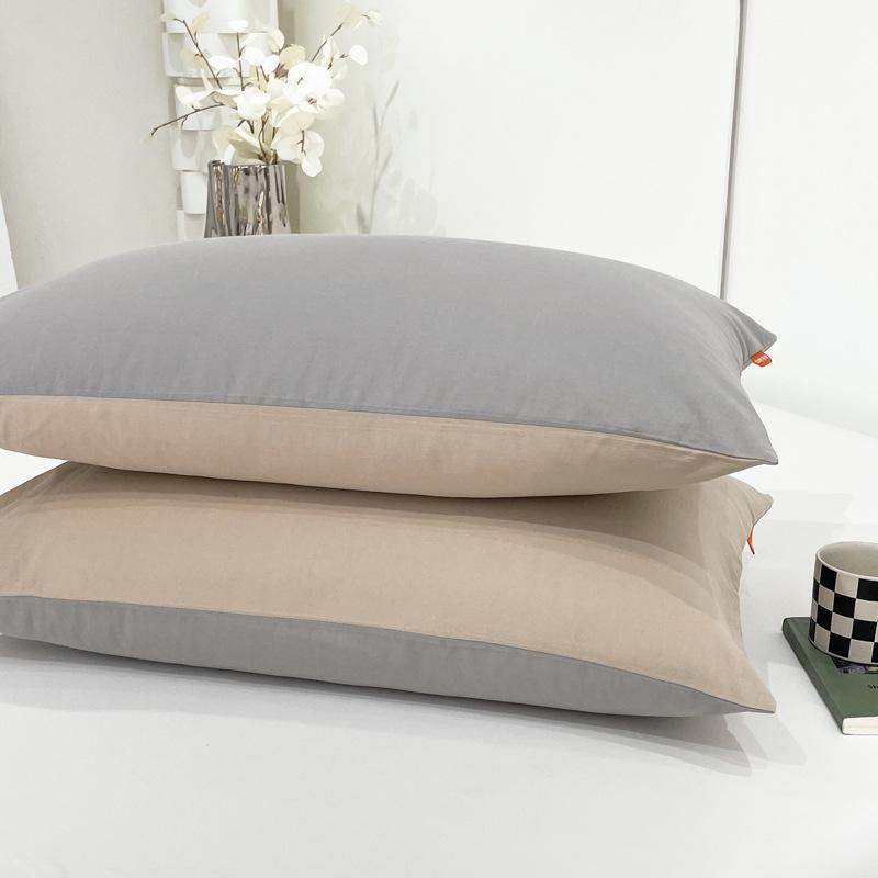 2pcs All-Cotton Washed Cotton Pillowcases, Comfortable for Bed Use, Machine Washable, Suitable for All Seasons.