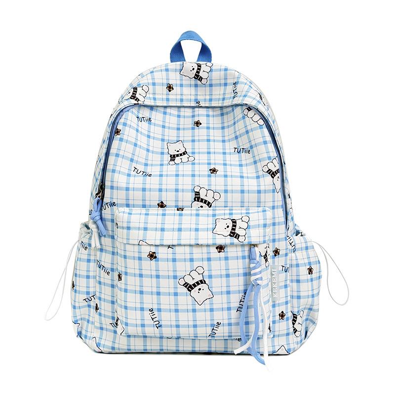Schoolbag Versatile Schoolbag Female Ins Small Fresh and Sweet Student Backpack Simple Cartoon Cute Backpack Large Capacity