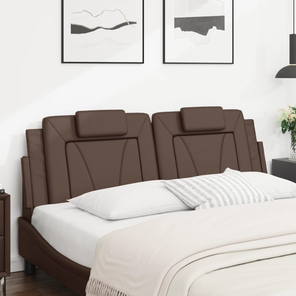 Vidaxl Headboard Pillow, Brown, 160 Cm, Faux Leather