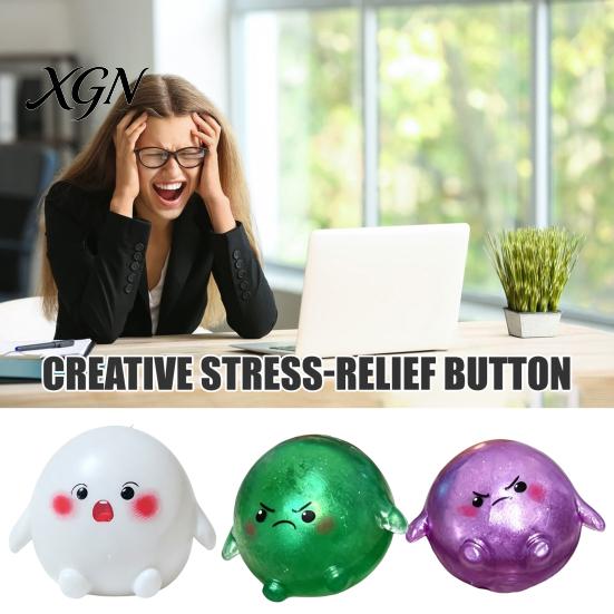 Handquetsch-Stressball Cartoon gedämpftes Brötchen Spielzeug mit Dampfgarer, Teig-Übung zur Entspannung Sensorisches Fidget-Spielzeug, Anti-Angst-Dampfgarer