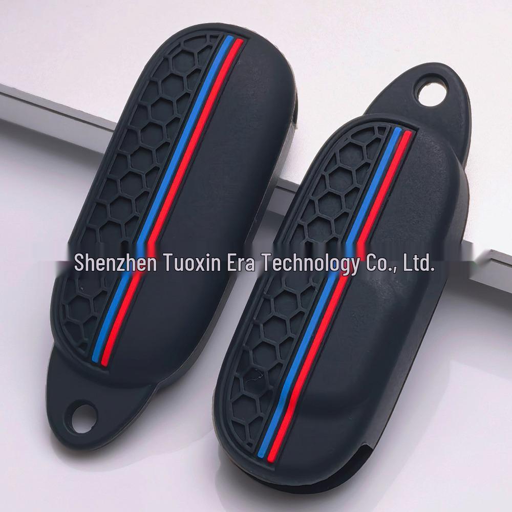Zongshen Motorcycle Silicone Key Cover - Three-Color Honeycomb, Anti-Fall Design for 368G350D703RR Models