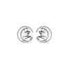 2025 Trendy Moon & Reindeer Christmas Stud Earrings: Cute, Fresh Style