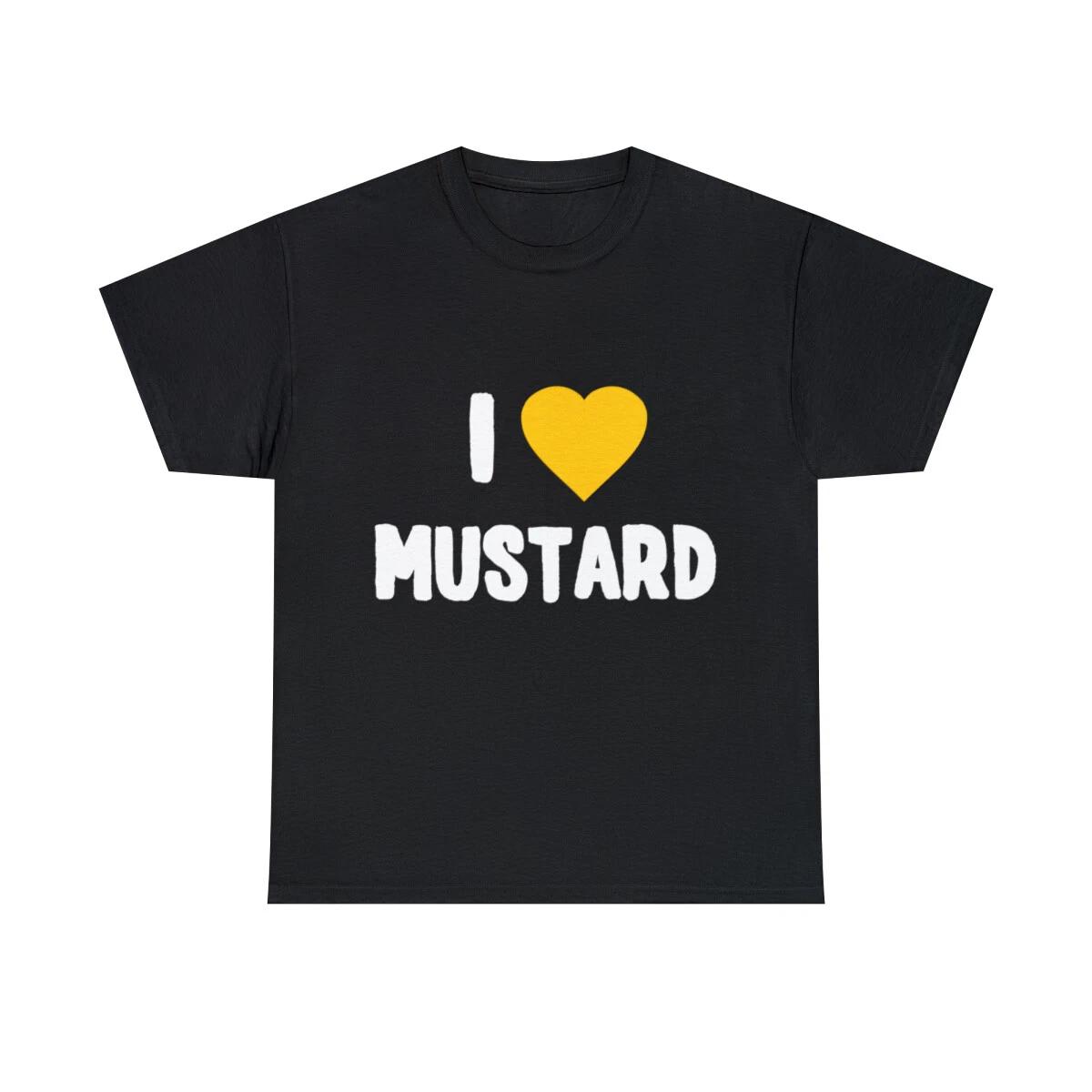 I Love Mustard Graphic Tee Shirt, S-5XL XL